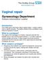 Gynaecology Department Patient Information Leaflet