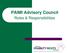 PAIMI Advisory Council. Roles & Responsibilities
