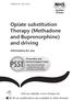 Opiate substitution Therapy (Methadone and Buprenorphine) and driving