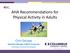 AHA Recommendations for Physical Activity in Adults