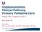 Implementation Clinical Pathway Primary Palliative Care