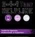 2-1-1 Teen HELPLINE. Toolkit for Agencies, Professionals, & Supporters Teen HELPLINE is a service of the Institute for Human Services, Inc.