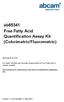 ab65341 Free Fatty Acid Quantification Assay Kit (Colorimetric/Fluorometric)