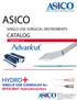 ASICO CATALOG SINGLE USE SURGICAL INSTRUMENTS. SINGLE USE CANNULAS for EFFICIENT Hydrodissection VERSION 1.13