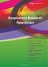 Respiratory Research Newsletter