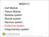 BIOH111. o Cell Module o Tissue Module o Skeletal system o Muscle system o Nervous system o Endocrine system o Integumentary system