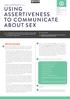 USING ASSERTIVENESS TO COMMUNICATE ABOUT SEX
