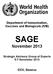 Department of Immunization, Vaccines and Biologicals (IVB) SAGE November Strategic Advisory Group of Experts 5-7 November 2013.