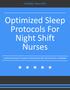 Optimized Sleep Protocols For Night Shift Nurses