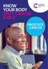 KNOW YOUR BODY SPOT CANCER EARLY PROSTATE CANCER