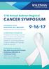 17th Annual Aultman Regional CANCER SYMPOSIUM