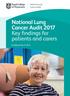 National Lung Cancer Audit 2017 Key findings for patients and carers