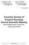 Canadian Society of Surgical Oncology Annual Scientific Meeting