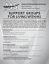 SUPPORT GROUPS FOR LIVING WITH MS