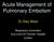 Acute Management of Pulmonary Embolism