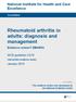 Rheumatoid arthritis in adults: diagnosis and management