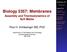 Biology 5357: Membranes