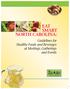 EAT SMART NORTH CAROLINA: Guidelines for Healthy Foods and Beverages at Meetings, Gatherings and Events