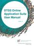 DTSS Online Application Suite User Manual. Version 1.2