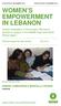 WOMEN S EMPOWERMENT IN LEBANON