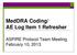 MedDRA Coding/ AE Log Item 1 Refresher. ASPIRE Protocol Team Meeting February 10, 2013