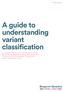 A guide to understanding variant classification