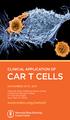 CAR T CELLS CLINICAL APPLICATION OF.   NOVEMBER 16-17, 2017