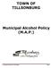 TOWN OF TILLSONBURG. Municipal Alcohol Policy (M.A.P.) G: Community Centre/2011 MAP Update Page 1