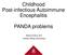 Childhood Post-infectious Autoimmune Encephalitis. PANDA problems. Michael Daines, M.D. Pediatric Allergy-Immunology
