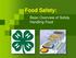 Food Safety: Basic Overview of Safely Handling Food