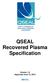 QSEAL Recovered Plasma Specification