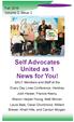 Self Advocates United as 1 News for You!