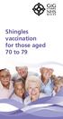 Shingles vaccination for those aged 70 to 79