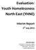 Evaluation: Youth Homelessness North East (YHNE)