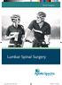 Spine Surgery. Lumbar Spinal Surgery