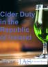 Cider Duty in the Republic of Ireland
