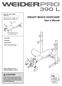 WEIGHT BENCH EXERCISER Userʼs Manual