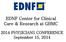 EDNF Center for Clinical Care & Research at GBMC PHYSICIANS CONFERENCE September 15, 2014