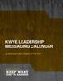KWYE LEADERSHIP MESSAGING CALENDAR 52 MESSAGES FOR 52 WEEKS OF THE YEAR