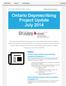 Ontario Deprescribing Project Update - July 2014
