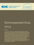 Environmental Scan, 2013