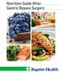 Nutrition Guide After Gastric Bypass Surgery