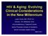 HIV & Aging: Evolving Clinical Considerations in the New Millennium