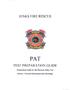 JENKS FIRE RESCUE PAT TEST PREPARATION GUIDE. Guide for the Physical Ability Test. Section 1 General Information and Stretching