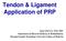 Tendon & Ligament Application of PRP
