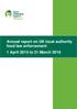 Annual report on UK local authority food law enforcement 1 April 2015 to 31 March 2016