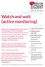 Watch and wait (active monitoring)