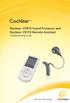 Nucleus CP810 Sound Processor and Nucleus CR110 Remote Assistant Troubleshooting Guide