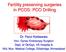 Fertility preserving surgeries in PCOS: PCO Drilling