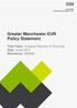 Greater Manchester EUR Policy Statement. Title/Topic: Surgical Revision of Scarring Date: June 2015 Reference: GM066